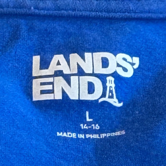 2/$30 Lands End Sz L  14-16 Blue Sleeveless Women's Top - Picture 4 of 8